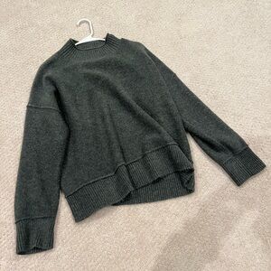 Green mock neck sweater